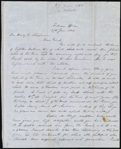 Letter from Oliver Johnson, Tribune Office, [New York], to Maria Weston Chapman, 27th Jan. 1846