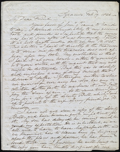 Letter from Samuel Joseph May, Syracuse, [NY], to Maria Weston Chapman, Feb. 19, 1846