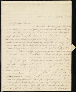 Letter from Mary Grew, Philadelphia, [Penn.], to Maria Weston Chapman, Feb'y 25th, 1846