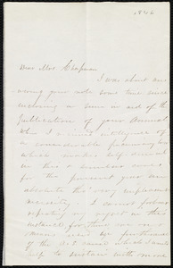 Letter from W. Eddy, New Bedford, [Mass.], to Maria Weston Chapman, 12 Jan'y 1846