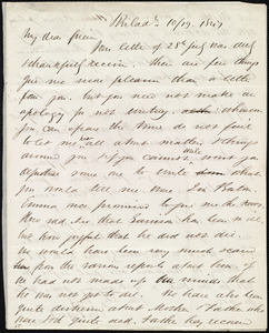 Letter from Edward Morris Davis, Philad[elphia], [Penn.], to Maria Weston Chapman, 10/19 1847