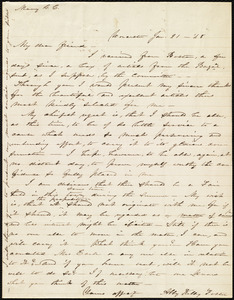 Letter from Abby Kelley Foster, Worcester, [Mass.], to Maria Weston Chapman, Jan. 21, [18]48