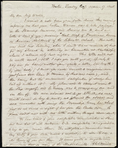Letter from Samuel May, Boston, [Mass.], to Caroline Weston, Tuesday Eve'g, October 17, 1848