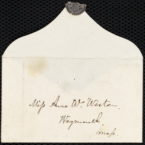 Letter from Samuel May, Anti Slavery Office, 21 Cornhill, Boston, [Mass.], to Anne Warren Weston, Feb. 16, 1849