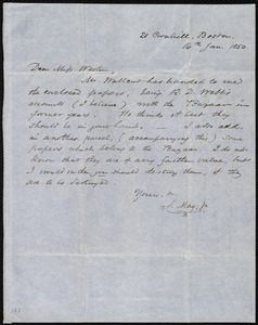 Letter from Samuel May, 21 Cornhill, Boston, [Mass.], to Anne Warren Weston, 16th Jan. 1850