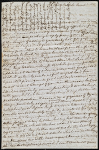 Letter from Mary Anne Estlin, Bristol, [England], Park St[reet], to Maria Weston Chapman, March 2, 1851