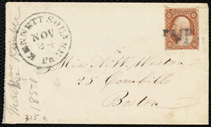 Letter from Martha Kimber, 70 Marshall St., Philad[elphi]a, [Penn.], to Anne Warren Weston, Nov. 23rd, 1851