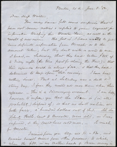 Letter from Samuel May, Boston, [Mass.], to Anne Warren Weston, Jan. 8, [18]52