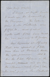 Letter from Samuel May, Boston, [Mass.], to Anne Warren Weston, Feb. 13, 1852