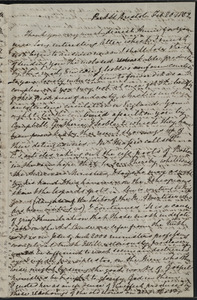 Letter from Mary Anne Estlin, Park St[reet], Bristol, [England], to Anne Warren Weston, Feb. 20, 1852