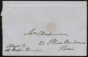 Letter from John Bishop Estlin, 15 Craven Hill, Bayswater, [England], to Maria Weston Chapman, Ap[ri]l 3rd, 1852, Saturday