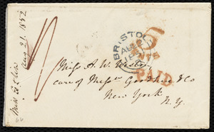 Partial letter from Mary Anne Estlin, [Bristol, England], to Anne Warren Weston, [August 21?-22, 1852]