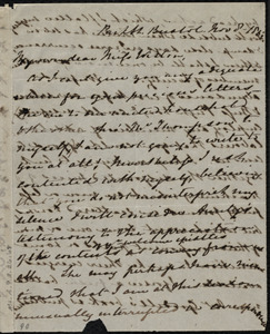 Letter from Mary Anne Estlin, Park St., Bristol, [England], to Caroline Weston, Nov. 8[-9], 1852