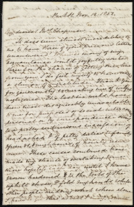 Letter from Mary Anne Estlin, Park St., [Bristol, England], to Maria Weston Chapman, Nov. 12, 1852