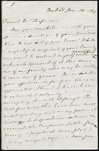 Letter from Mary Anne Estlin, Park St., [Bristol, England], to Maria Weston Chapman, Jan. 10, 1853