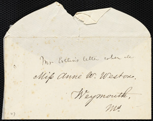 Letter from John Bishop Estlin, Bristol, [England], to Anne Warren Weston, Friday, July 6, 1853