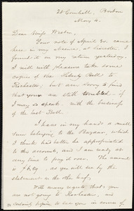 Letter from Samuel May, 21 Cornhill, Boston, [Mass.], to Anne Warren Weston, May 4, [1853?]