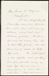Letter from Samuel May, Boston, [Mass.], to Maria Weston Chapman, November 28, 1855