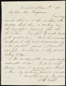 Letter from Sarah Hussey Earle, Worcester, [Mass.], to Maria Weston Chapman, 1st mo[nth] 5th [day] [18]58