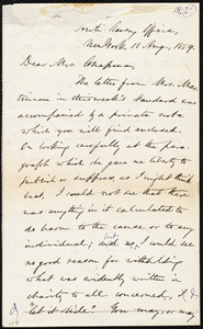 Letter from Oliver Johnson, Anti-Slavery Office, New York, to Maria Weston Chapman, 18 Aug. 1859