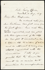 Letter from Oliver Johnson, Anti-Slavery Office, New York, to Maria Weston Chapman, 31 Aug. 1859