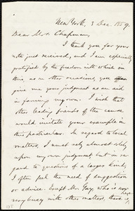 Letter from Oliver Johnson, New York, to Maria Weston Chapman, 3 Dec. 1859