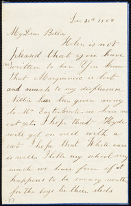 Letter from Rosamond Weston to Deborah Weston, Dec. 30th, 1859