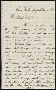 Letter from Augustus Hesse, Camp Stanton, Lynnfield, [Mass.], to Deborah Weston, Aug. 10, 1862