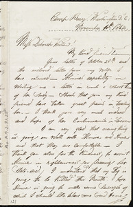 Letter from Augustus Hesse, Camp Barry, Washington, D.C., to Deborah Weston, November 10th, 1862