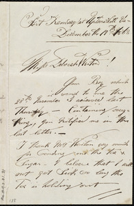 Letter from Augustus Hesse, Fort Ramsay at Upton's hill, Va., to Deborah Weston, December the 19th, 1862