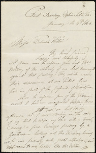 Letter from Augustus Hesse, Fort Ramsay, Upton hill, Va., to Deborah Weston, January the 4th, 1863