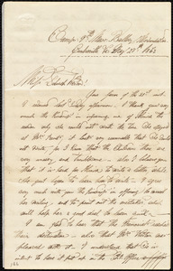 Letter from Augustus Hesse, Camp, 9th Mass. Battery, Centreville, Va., to Deborah Weston, May 27th, 1863