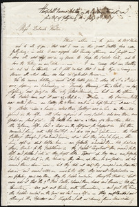 Letter from Augustus Hesse, Hospitall [sic], Reserve Artillery on the Baltimore Turnpike rear, five m[i]l[es] of Gettysburg, Pa., to Deborah Weston, July 7th, 1863