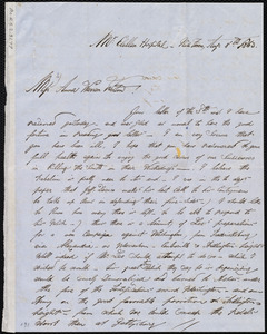 Letter from Augustus Hesse, McClellan Hospital, Nice Town, [Pa.], to Anne Warren Weston, Aug. 8th, 1863
