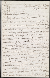 Letter from Mary Anne Estlin, Durdham Down, Bristol, [England], to Caroline Weston, Feb. 23rd, 1865
