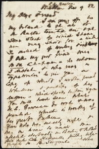 Letter from John Murray Forbes, Milton, [Mass.], to Maria Weston Chapman, Nov. 9, [18]82