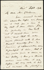 Letter from James Miller M'Kim, Phil[adelphi]a, [Penn.], to Maria Weston Chapman, Sept. 29th
