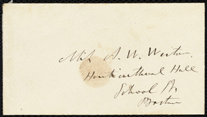 Letter from Samuel Gridley Howe, S. Boston, [Mass.], to Anne Warren Weston, Dec. 24