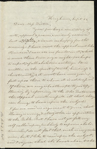 Letter from Evelina A. S. Smith, Hingham, [Mass.], to Caroline Weston, Sept. 25, [1836]
