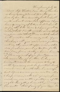 Letter from Evelina A. S. Smith, Hingham, [Mass.], to Caroline Weston, July 21, [1839?]