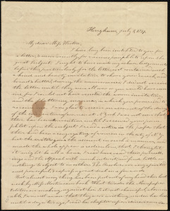 Letter from Evelina A. S. Smith, Hingham, [Mass.], to Caroline Weston, July 3, 1837