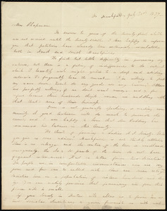 Letter from Louisa Phillips, No[rth] Marshfield, [Mass.], to Maria Weston Chapman, July 31st, 1837