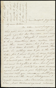 Letter from Abby Osgood, New Bedford, [Mass.], to Deborah Weston, July 4th, 1838