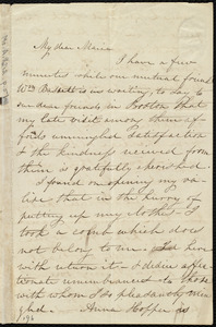 Letter from Lucretia Mott, Philad[elphi]a, [Penn.], to Maria Weston Chapman, 10 mo[nth] 16th [day] [18]39