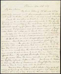 Letter from Lucretia Mott, Philad[elphi]a, [Penn.], to Maria Weston Chapman, 12 mo[nth] 16th [day] 1839