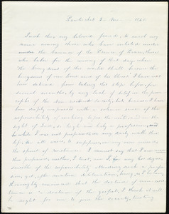 Letter from Elizabeth Buffum Chace, Pawtucket, [RI], to Maria Weston Chapman, 3 mo[nth] 1840