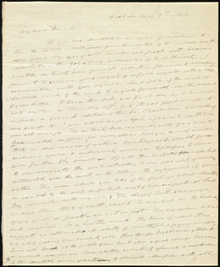 Letter from Edmund Quincy, Dedham, [Mass.], to Maria Weston Chapman, May 3'd, 1840