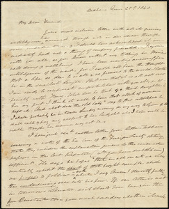 Letter from Edmund Quincy, Dedham, [Mass.], to Caroline Weston, June 25th, 1840