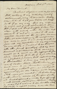 Letter from Edmund Quincy, Dedham, [Mass.], to Maria Weston Chapman, Oct. 6th, 1840