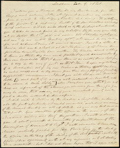 Letter from Edmund Quincy, Dedham, [Mass.], to Caroline Weston, Feb. 9, 1841
